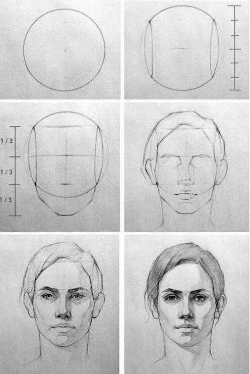 11 easy tutorials how to draw a face - How To Draw Tutorials