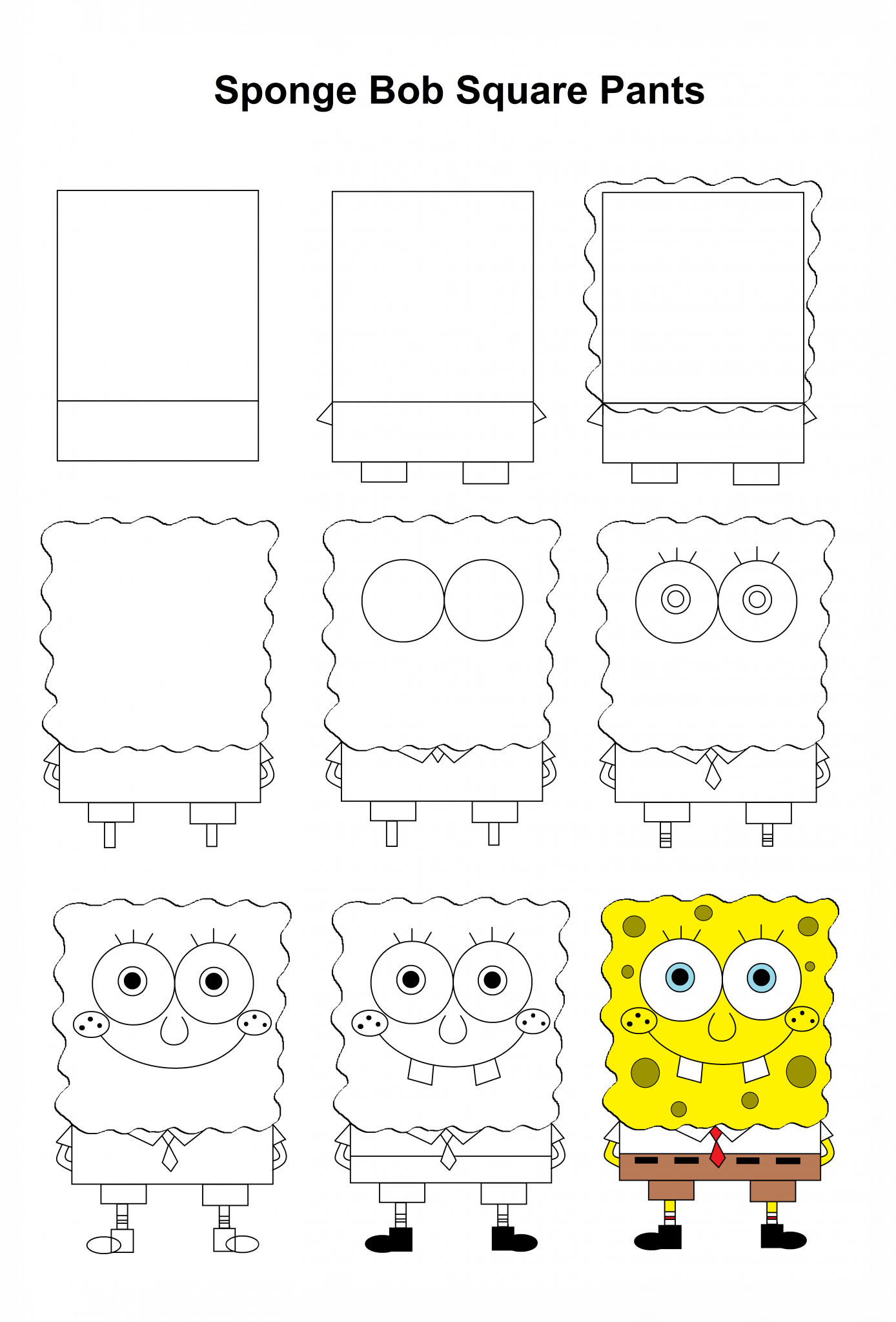 Doodlebob How To Draw Spongebob Easy Step Drawing Gui - vrogue.co